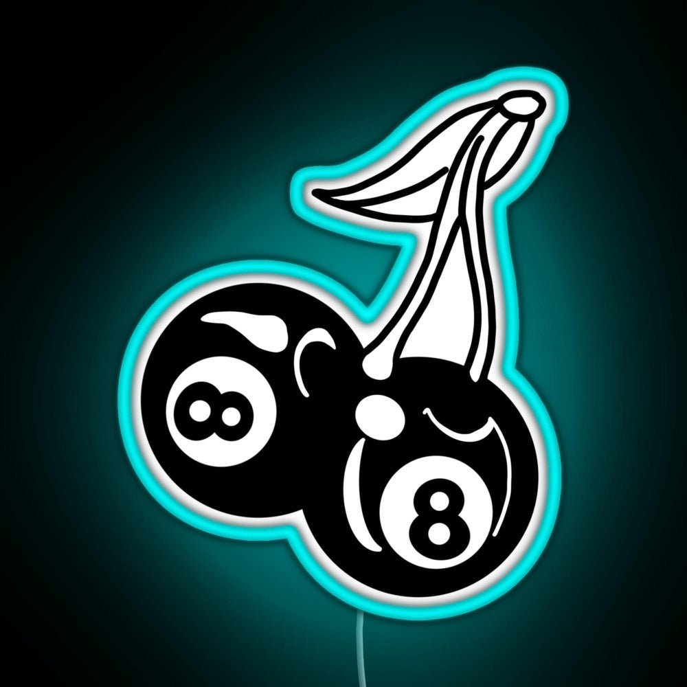 8 Ball Cherries Rgb Neon Sign - Shineneon