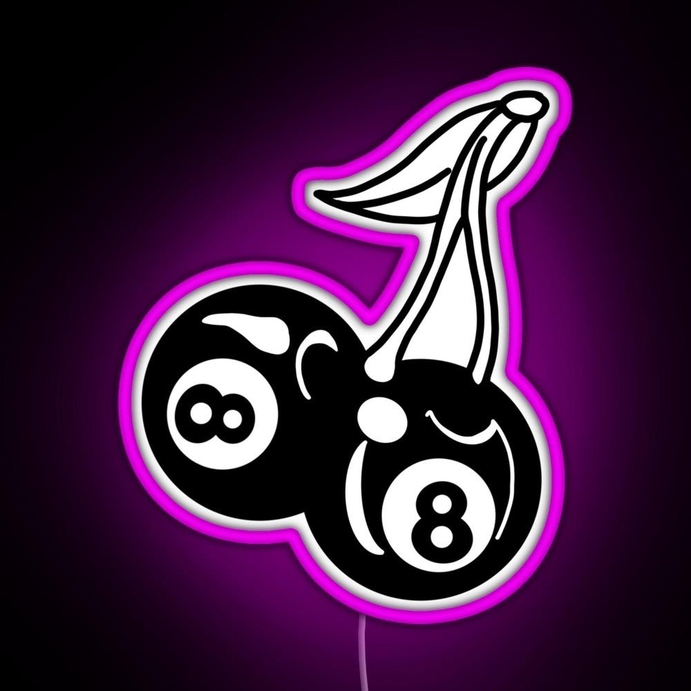 8 Ball Cherries Rgb Neon Sign - Shineneon