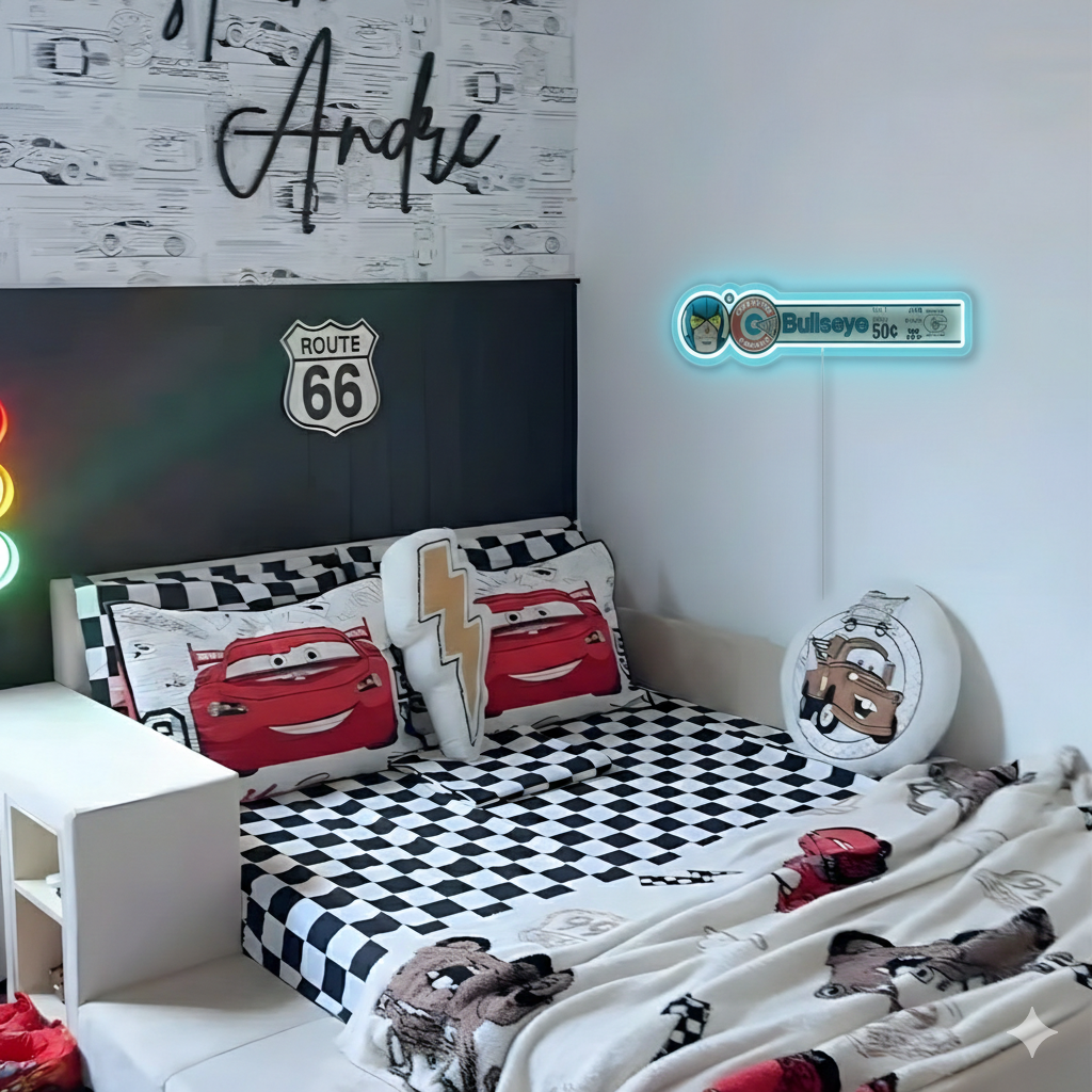 ShineNeon™ Retro Bullseye Comic Ledger LED Neon Sign - Superhero Wall Decor