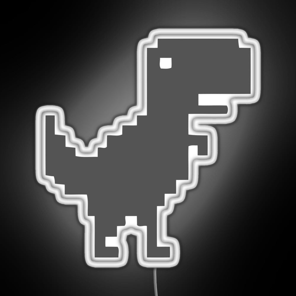8bit Dino Rgb Led Neon Sign Pop Wall Art - Shineneon