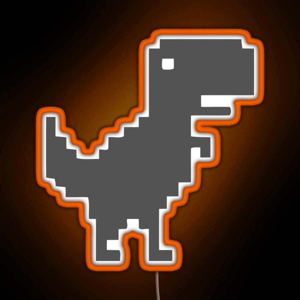 8bit Dino Rgb Led Neon Sign Pop Wall Art - Shineneon