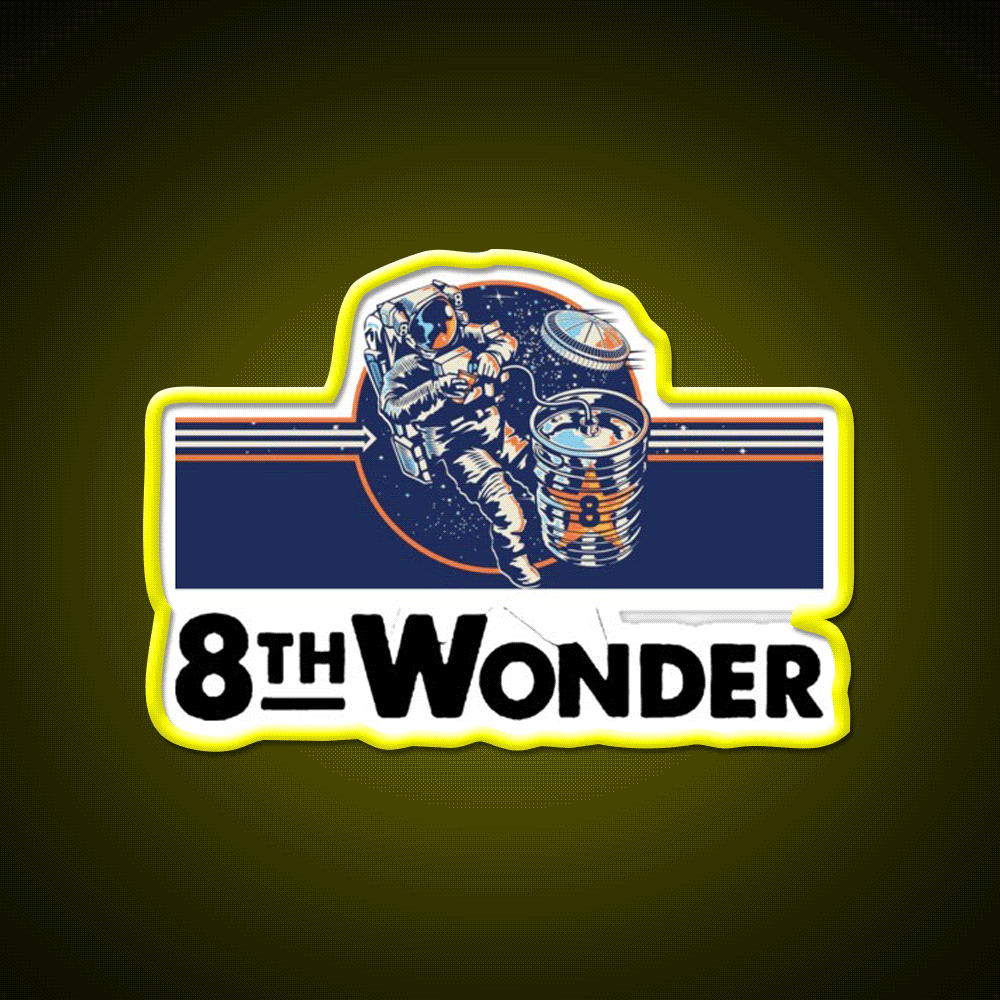 8Th Wonder Brewing Beer Bar Decor Led Neon Sign Rgb Color - Custom LED neon sign front view