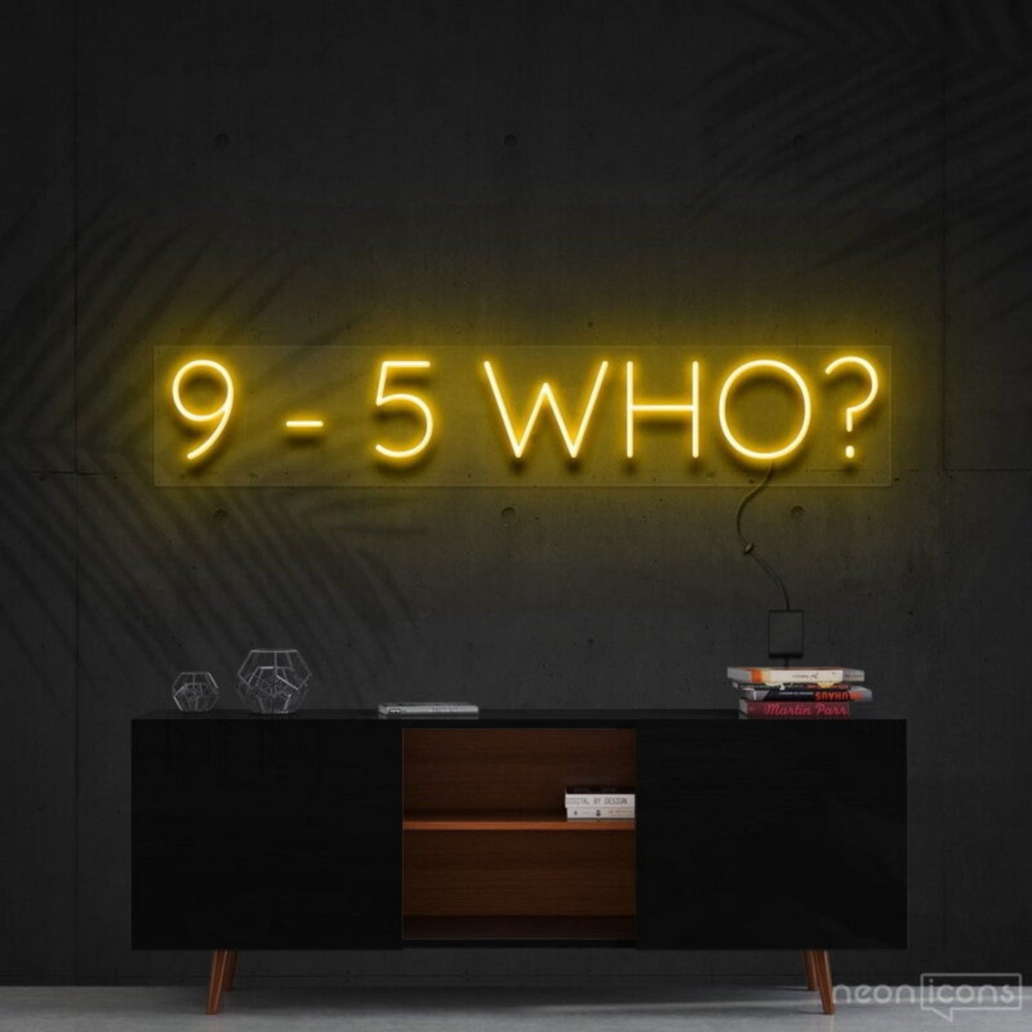 9 5 Who Led Neon Sign For Motivational Decor - Shineneon