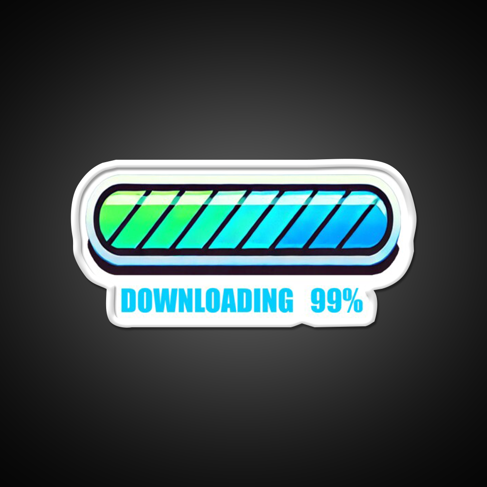 99 Persent Downloading Man Cave Bar Led Neon Sign Rgb Color