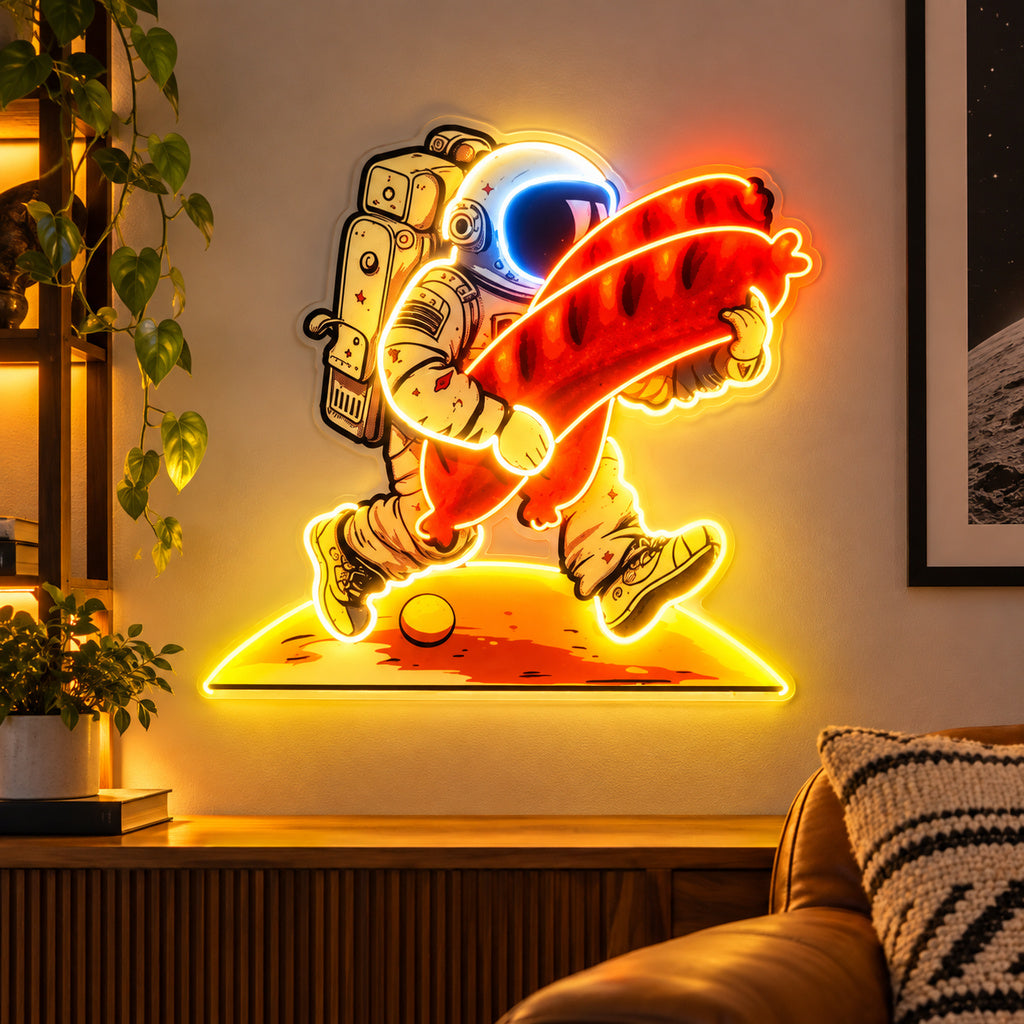 Astronaut Taco LED Neon Sign lifestyle scene