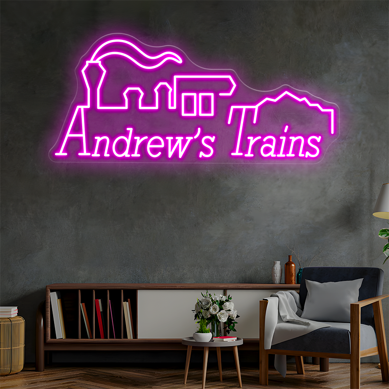 Andrew's Trains Custom Neon Sign