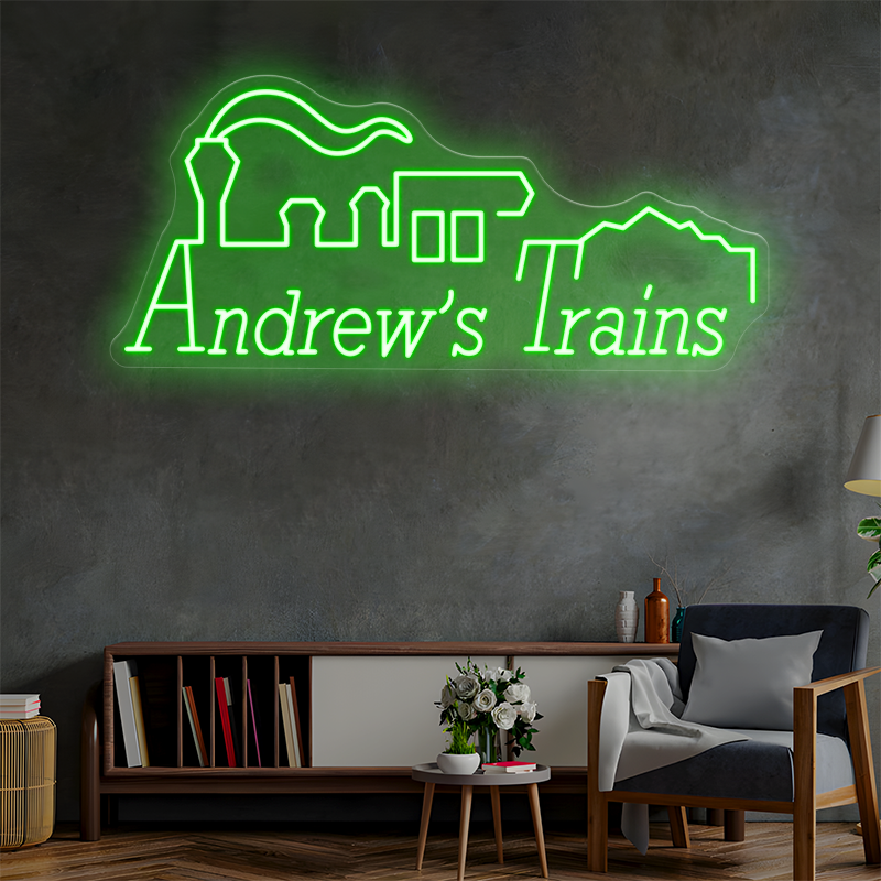 Andrew's Trains Custom Neon Sign