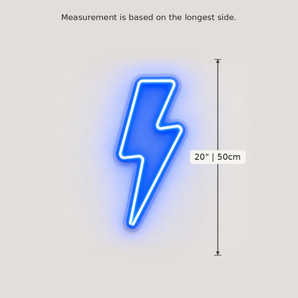 Blue Lightning Bolt LED Neon Sign image 5