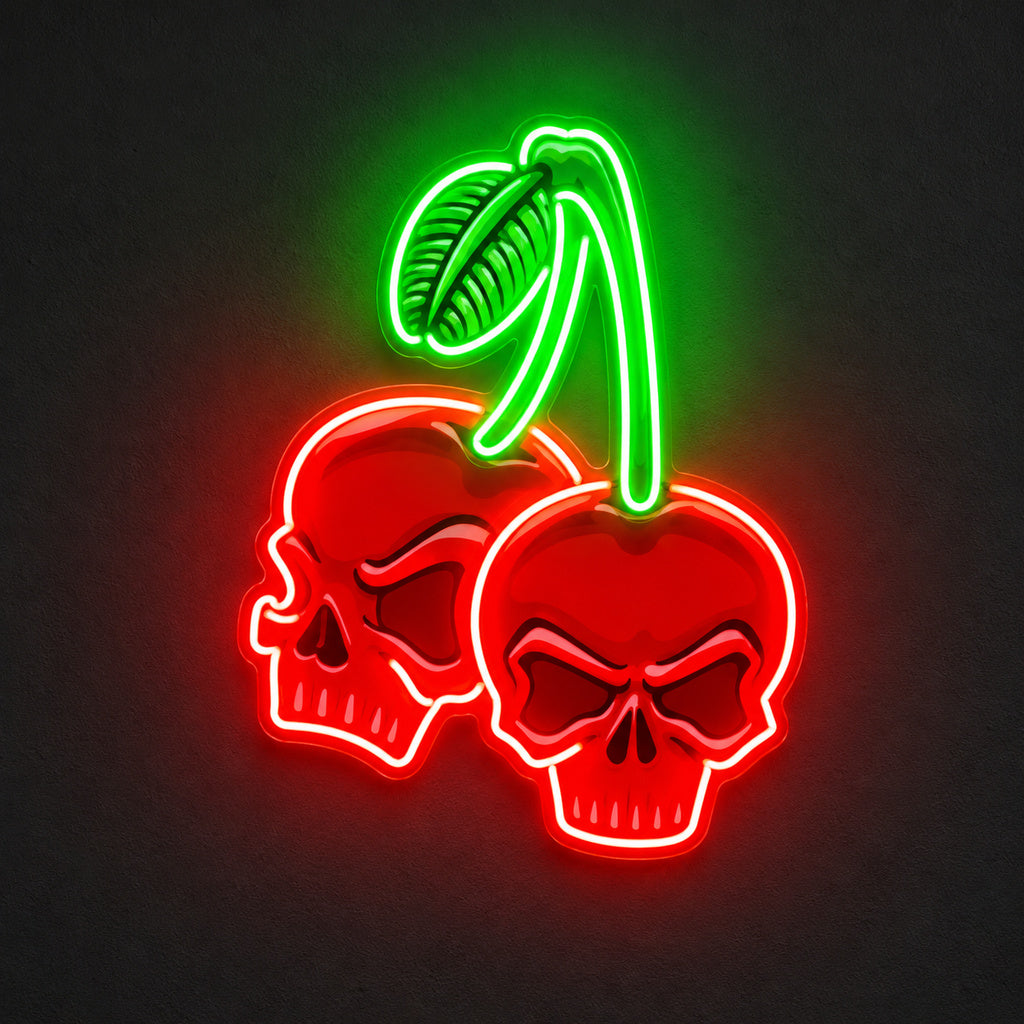 Cherry Skull LED Neon Sign main product image