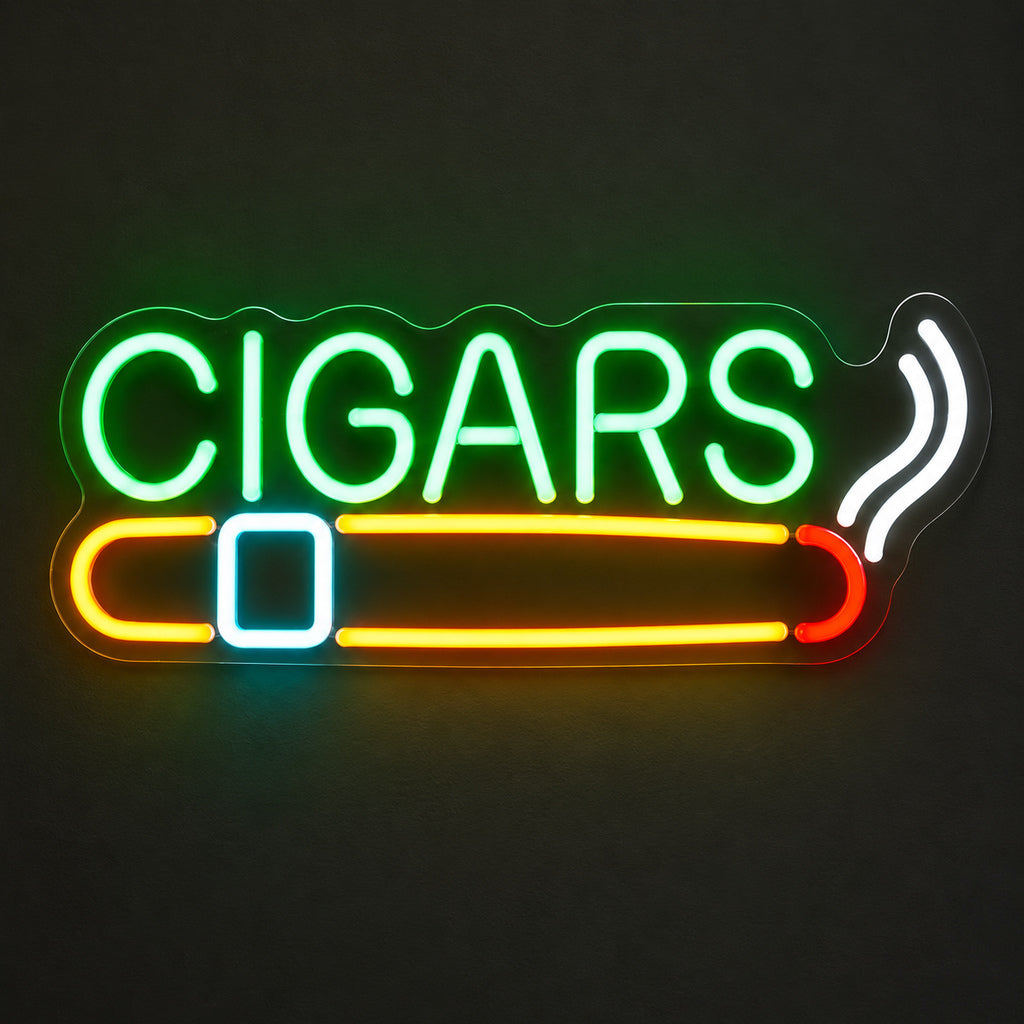Cigars And Single Cigar LED Neon Sign image 1