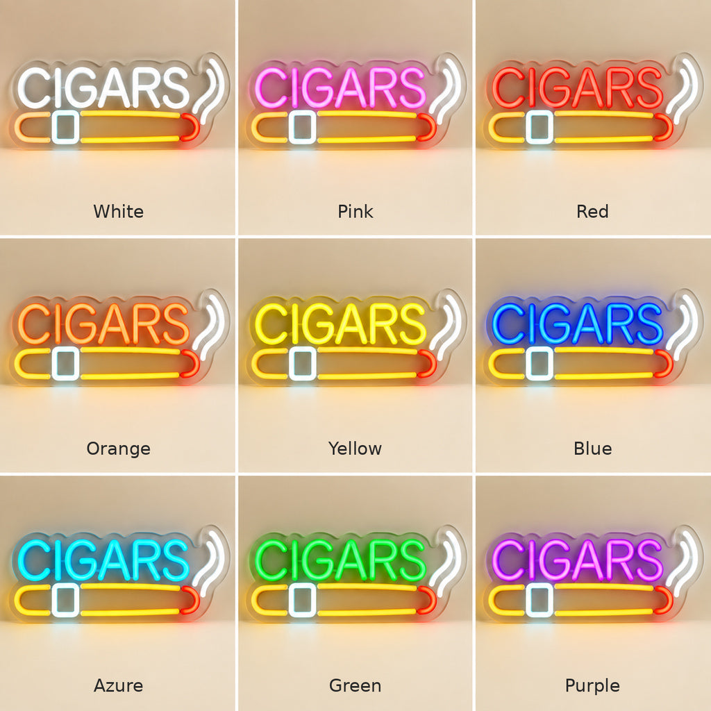 Cigars And Single Cigar LED Neon Sign image 4