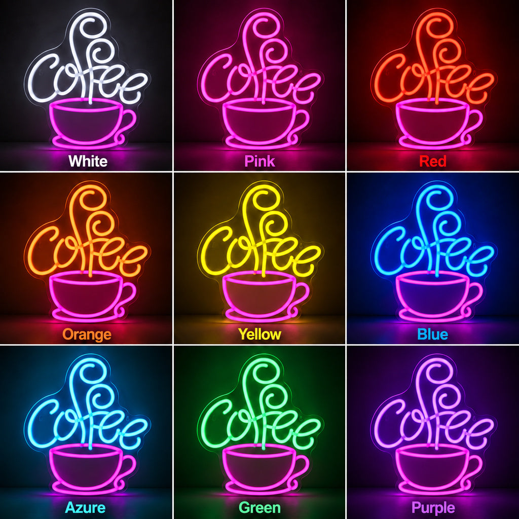 Coffee Cup Script LED Neon Sign image 4