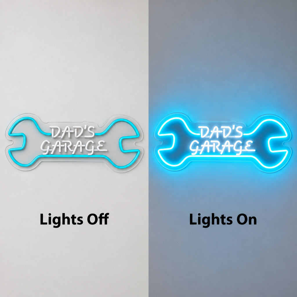 Dads Garage Wrench LED Neon Sign image 3