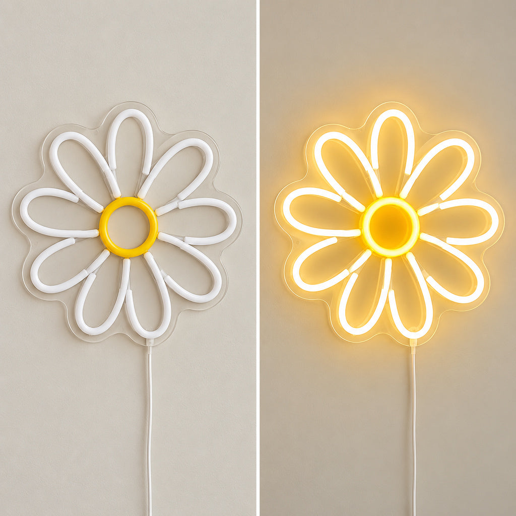 Daisy Flower Warm White LED Neon Sign image 3