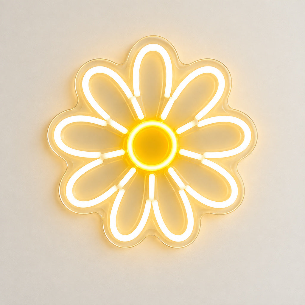 Daisy Flower Warm White LED Neon Sign image 6