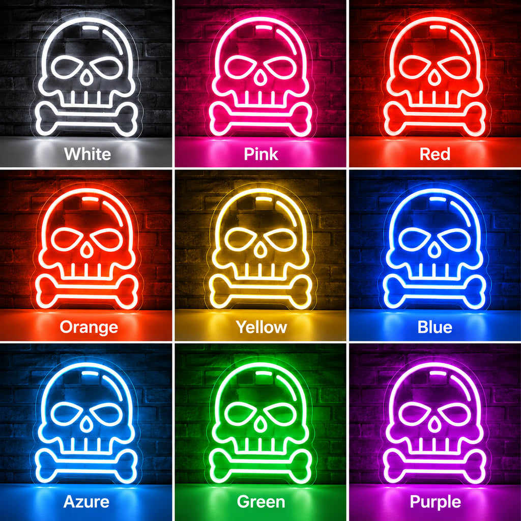 Dangerous Goods Skull Bones LED Neon Sign image 4
