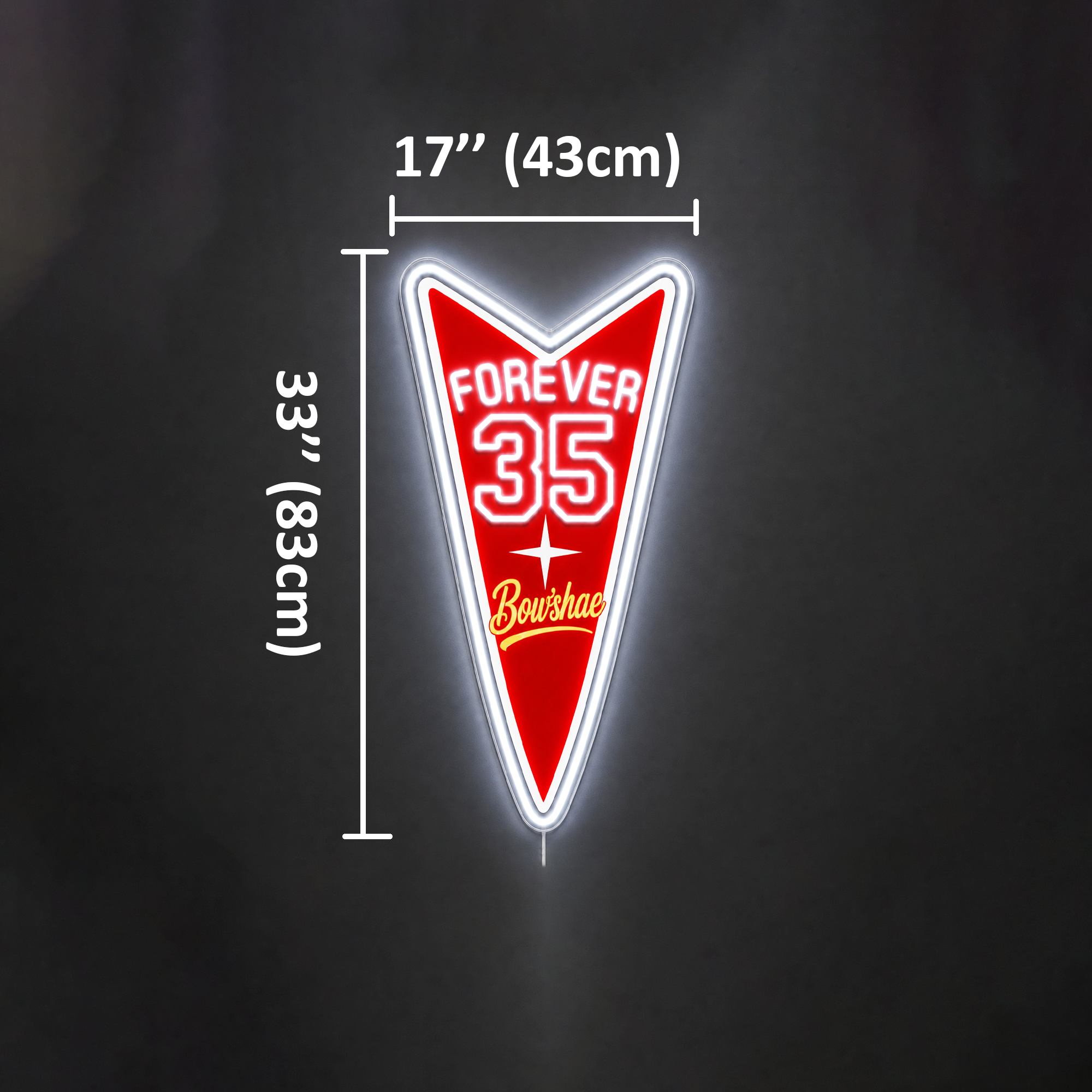 FOREVER 35 Bow'shae Custom LED Neon Sign