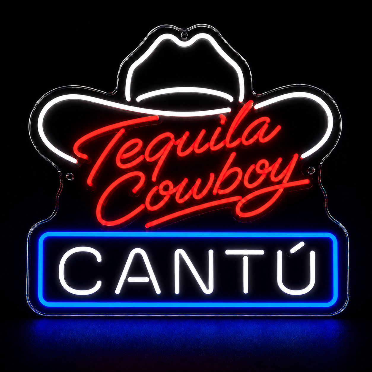 Tequila Cowboy Cantú Custom Led Neon Sign
