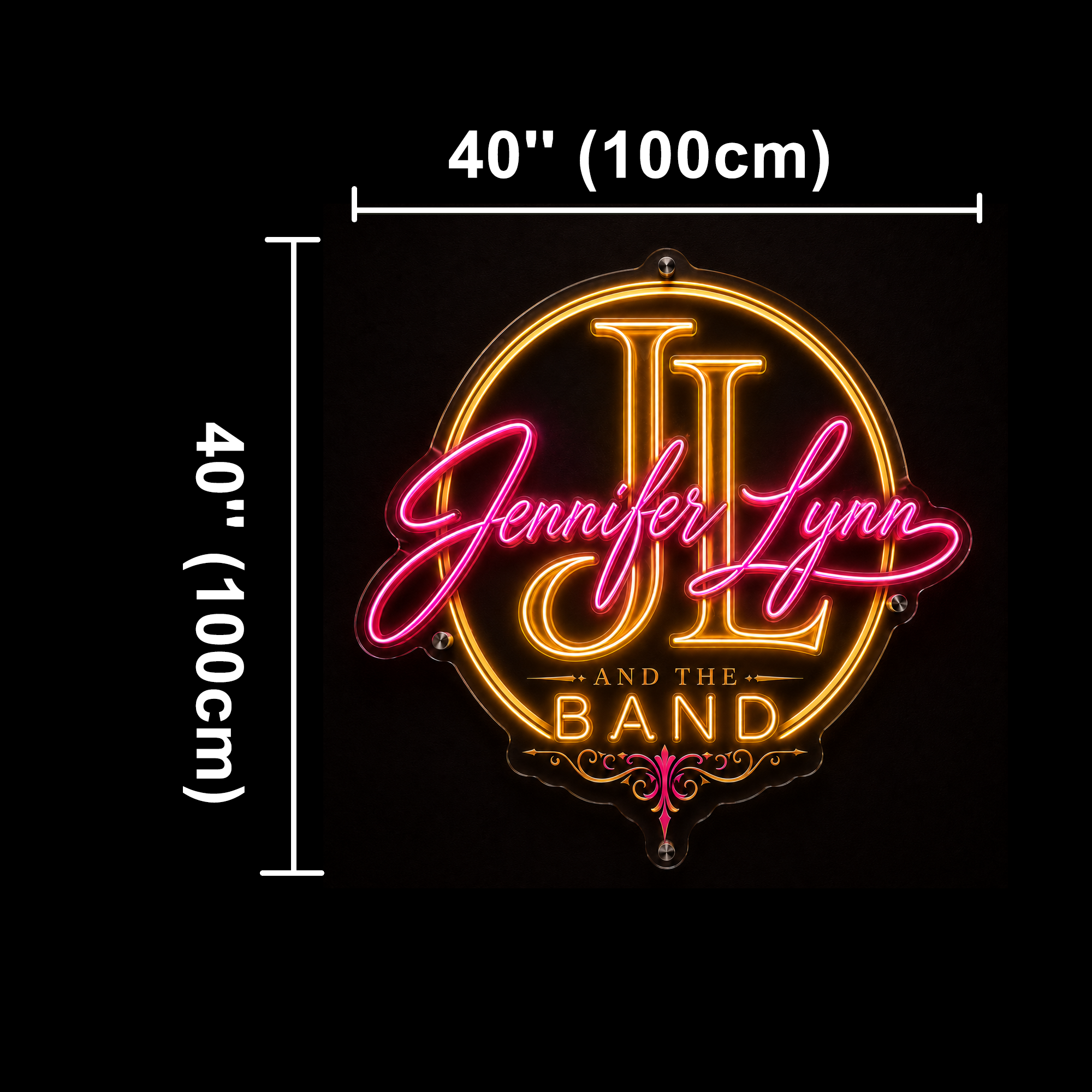 Jennifer Lynn AND THE BAND Custom LED Neon Sign