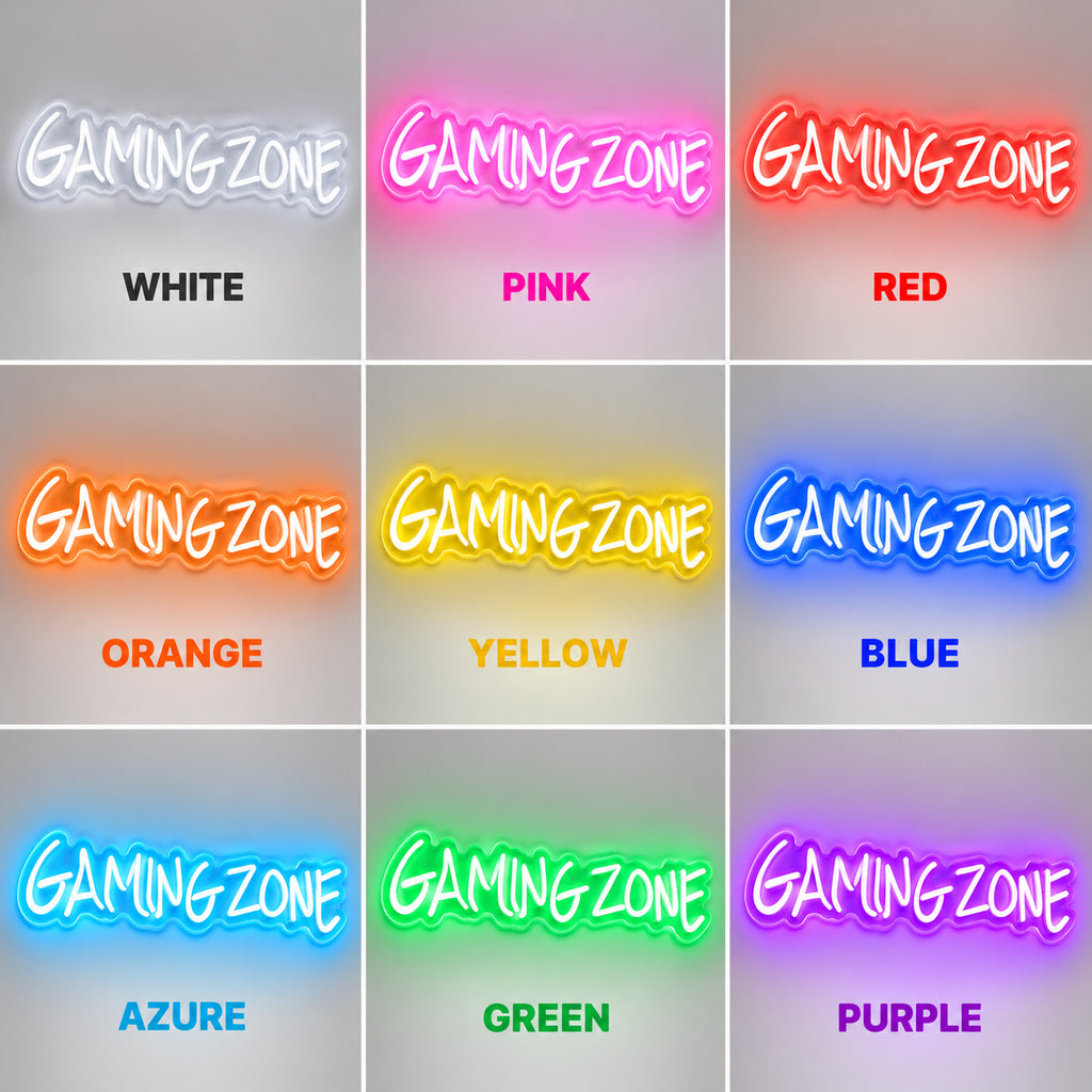 Gaming Zone White LED Neon Sign image 4