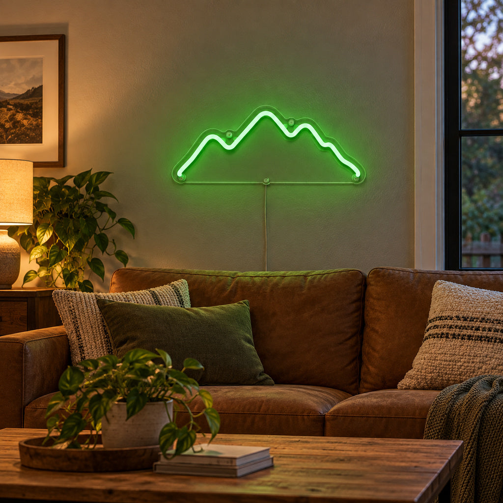 Green Mountain Outline LED Neon Sign image 2