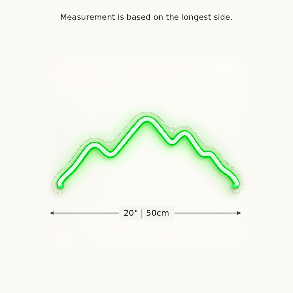 Green Mountain Outline LED Neon Sign image 5