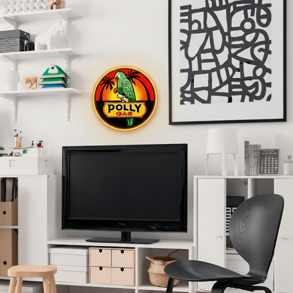 ShineNeon™ Sunset Parrot Glow | Retro Coastal Gas Station Neon Sign