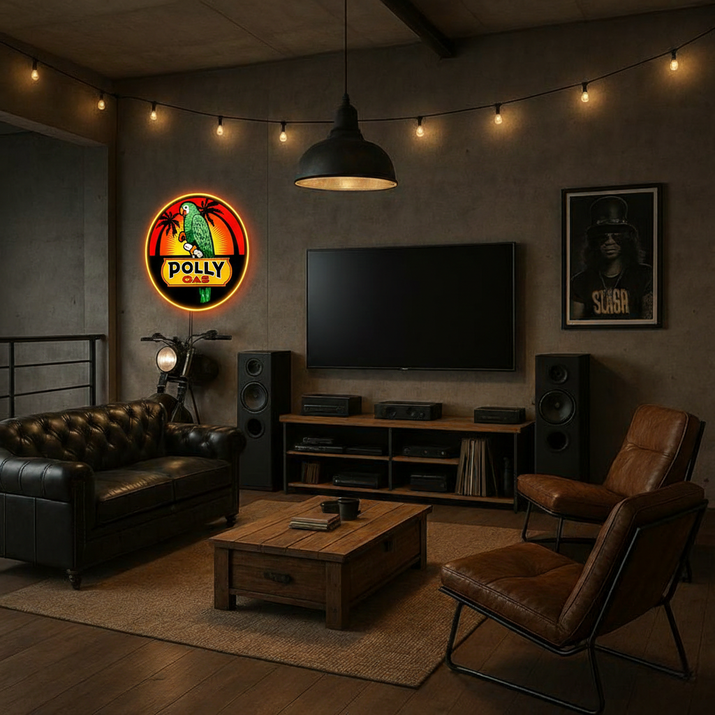 ShineNeon™ Sunset Parrot Glow | Retro Coastal Gas Station Neon Sign