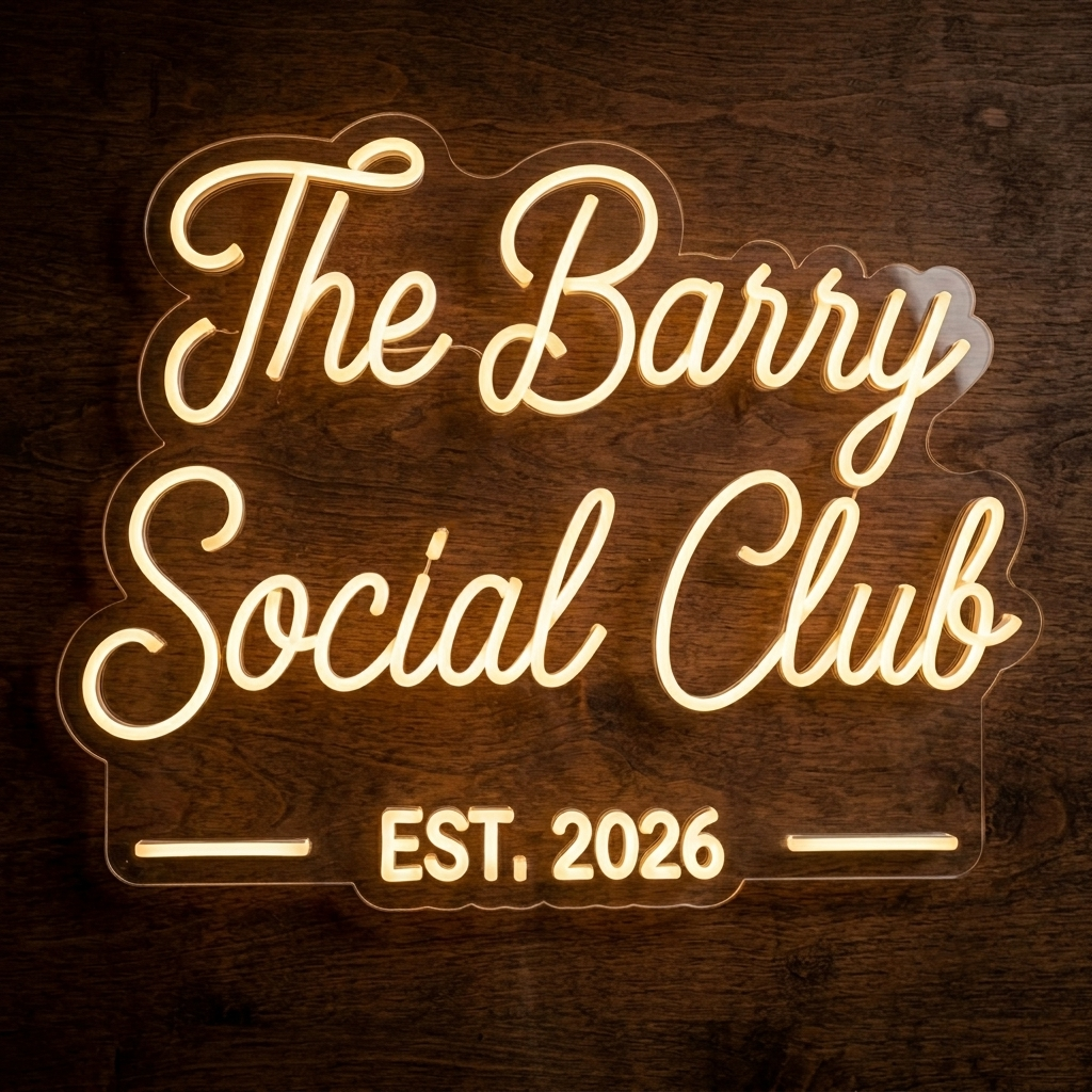 The Barry Social Club Custom Led Neon Sign