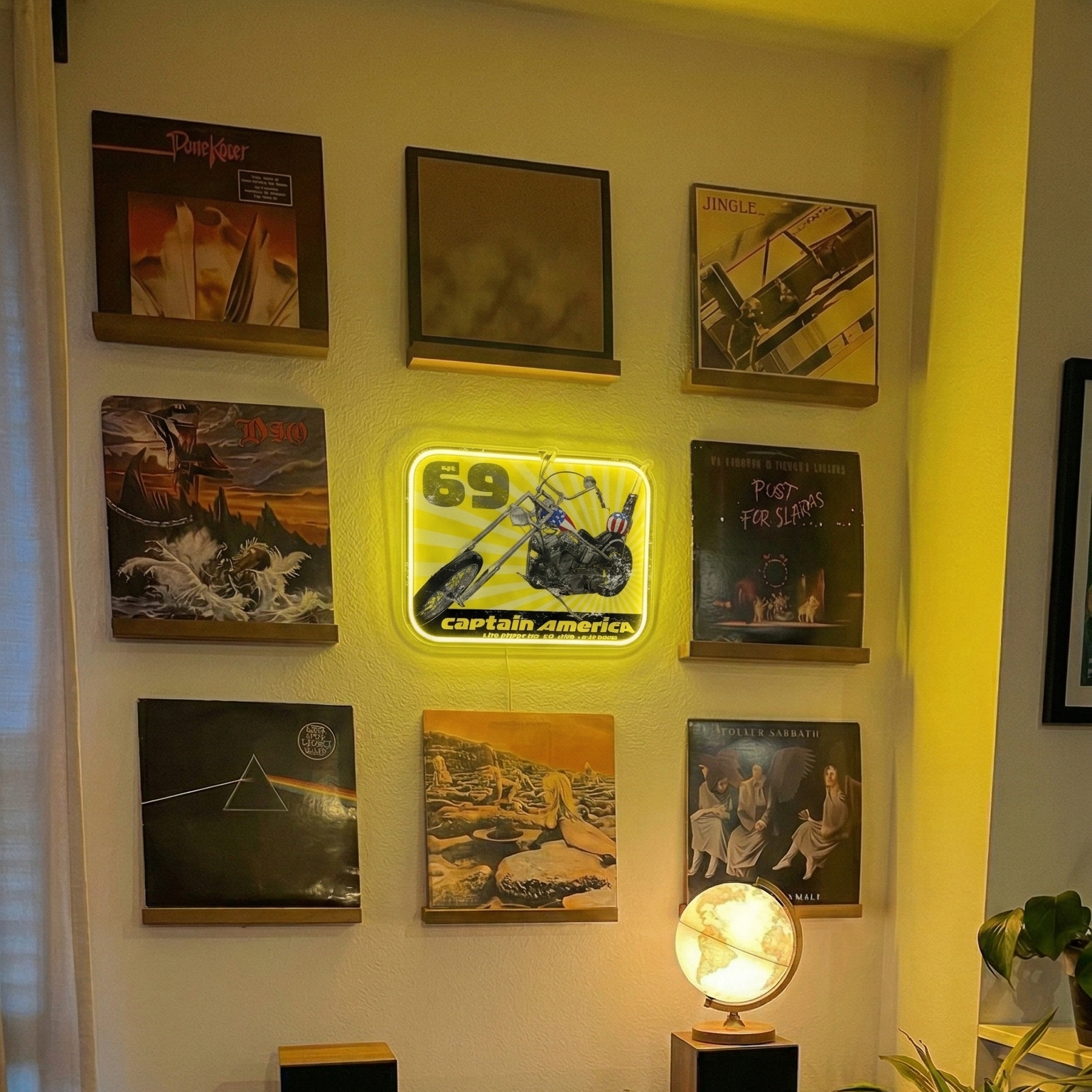 ShineNeon™ Captain America Chopper LED Neon Sign - Vintage 69 Biker Wall Art