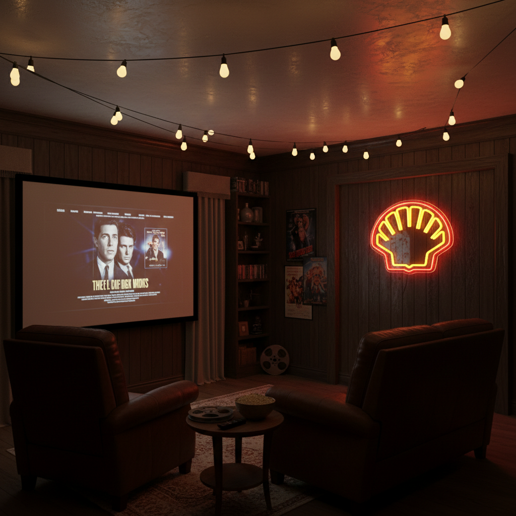 ShineNeon™ Vintage Shell LED Neon Sign - Retro Garage & Man Cave Decor