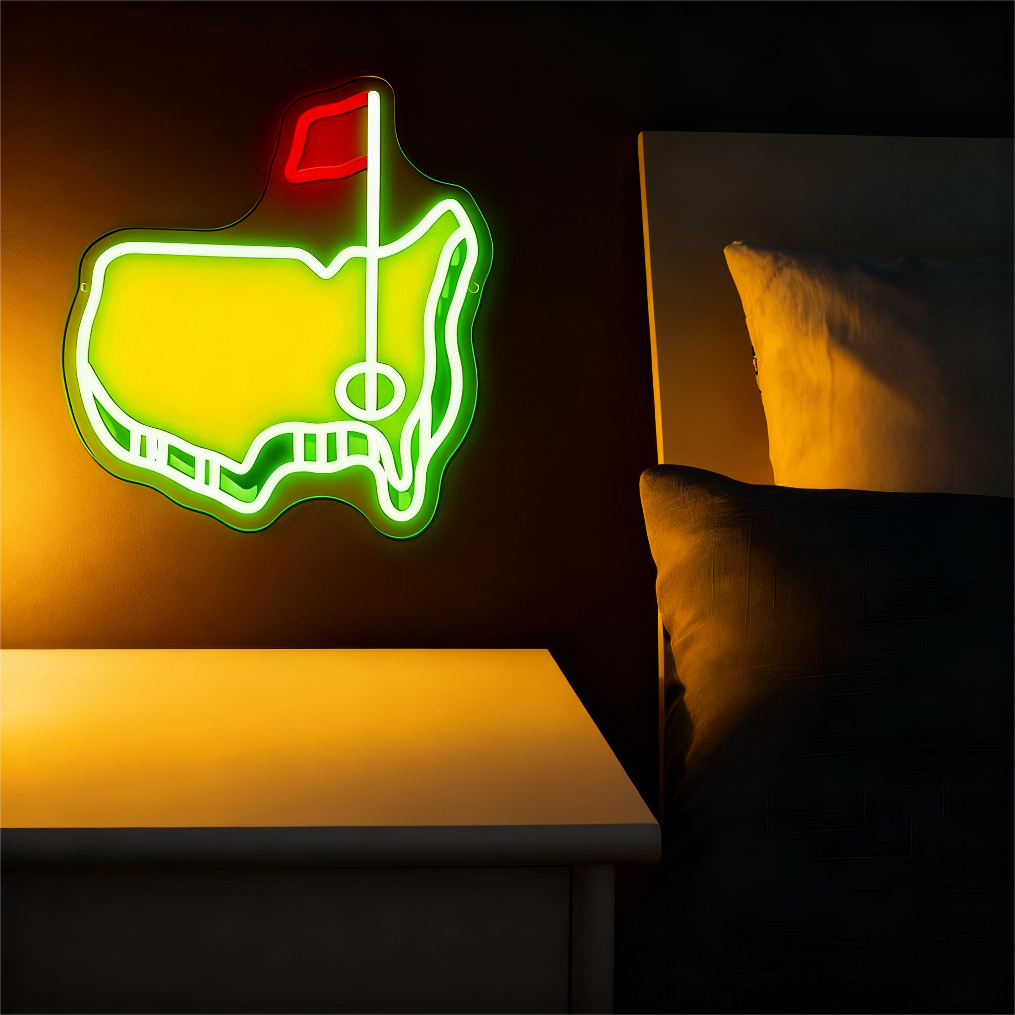 Golf USB LED Neon Sign for Bar Business Man Cave & Christmas Gift