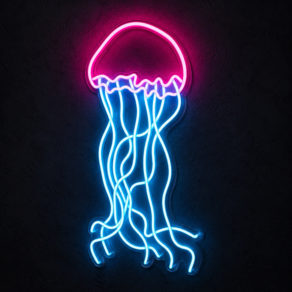 Jellyfish Pink Blue LED Neon Sign image 1