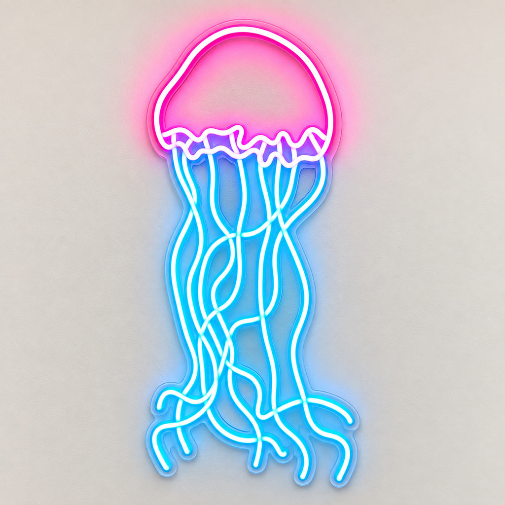 Jellyfish Pink Blue LED Neon Sign image 6