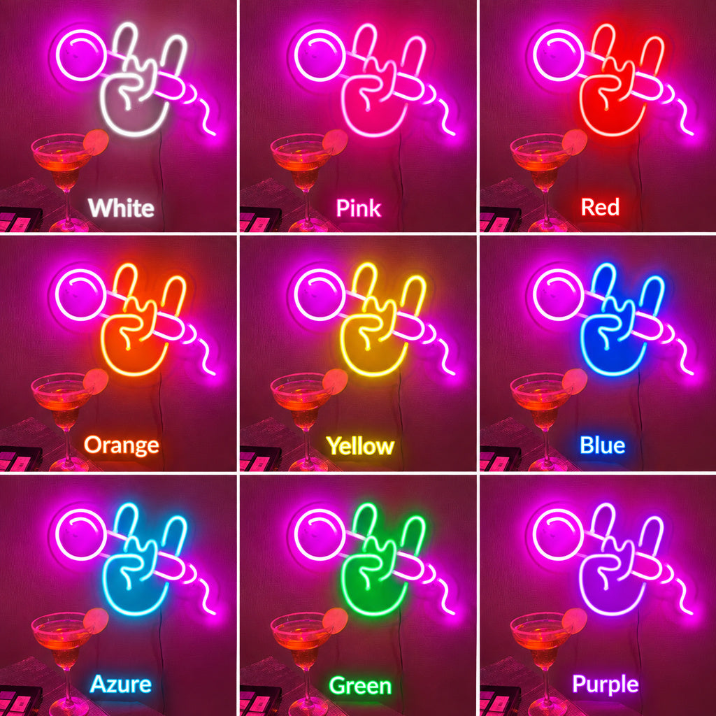 Karaoke Hand Microphone LED Neon Sign image 4