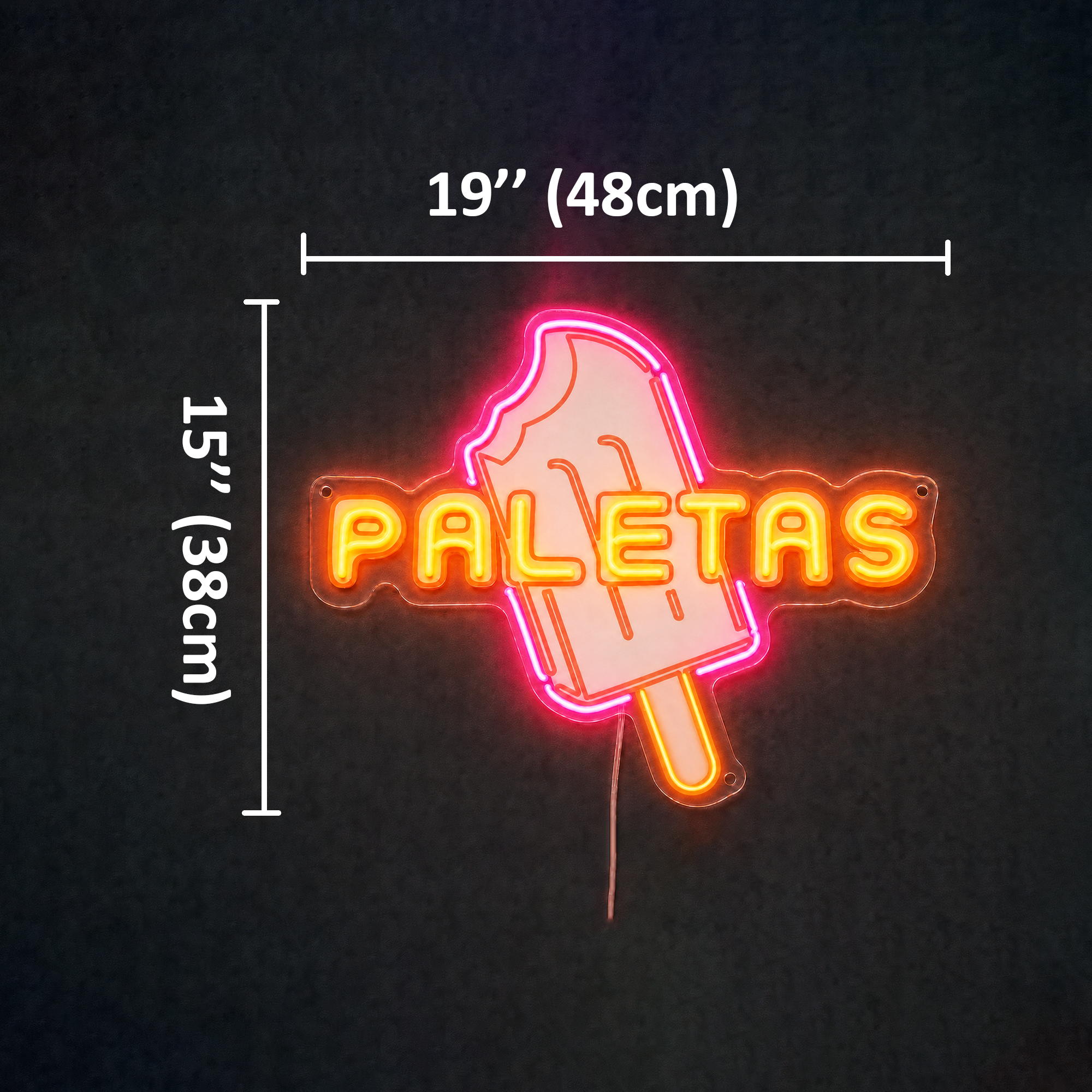 Paletas Custom Business LED Neon Sign