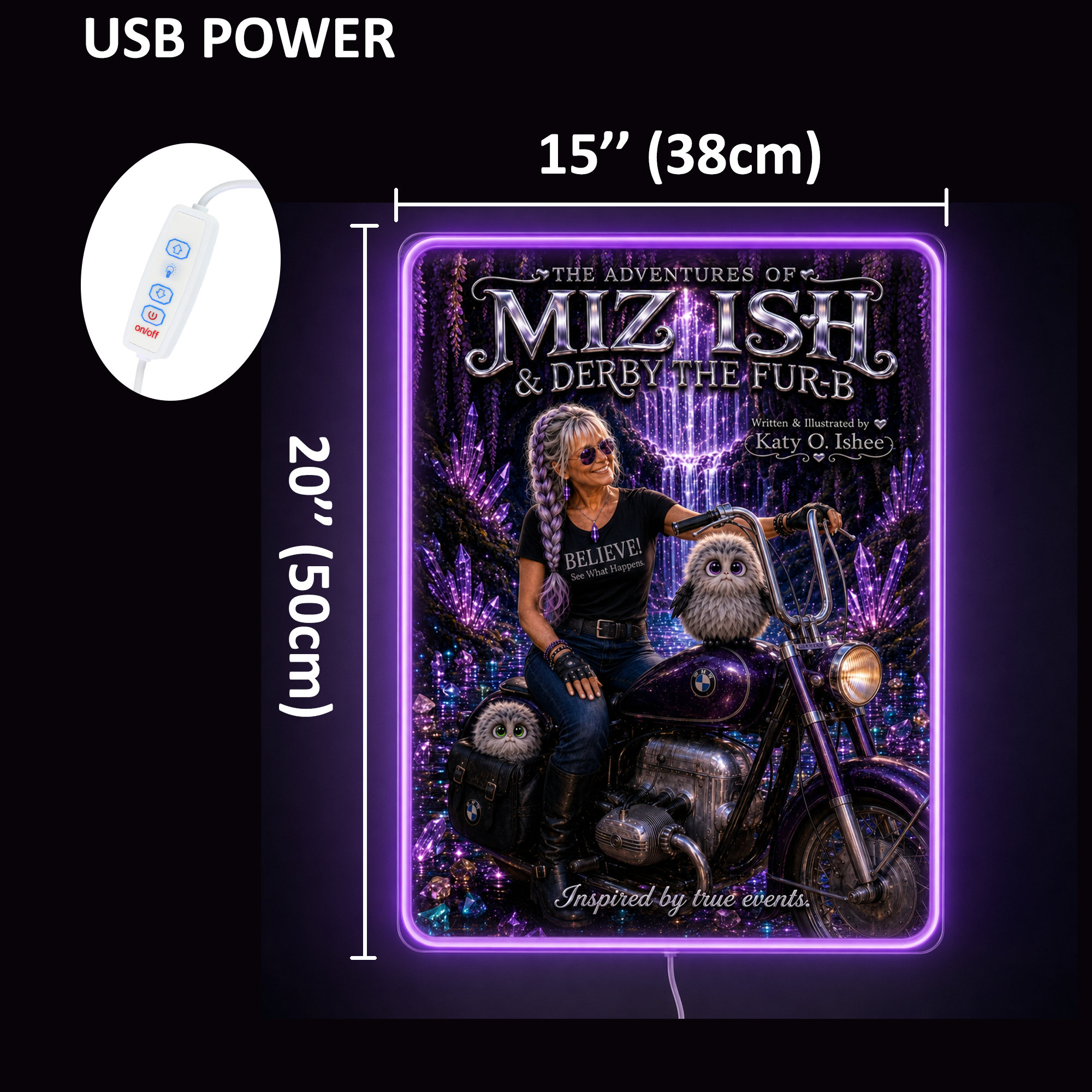 MIZ ISH Book signings Custom LED Neon Sign USB Power