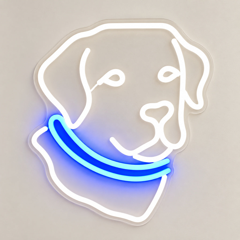Labrador Retriever Blue Collar LED Neon Sign image 6