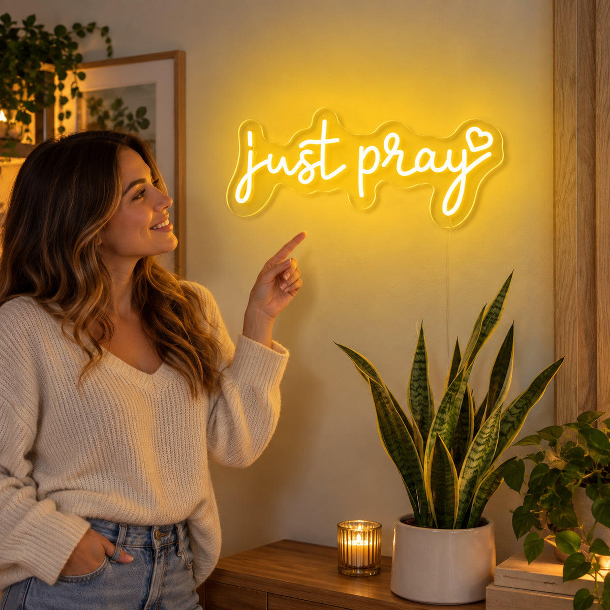 Just Pray LED Neon Sign — image 02