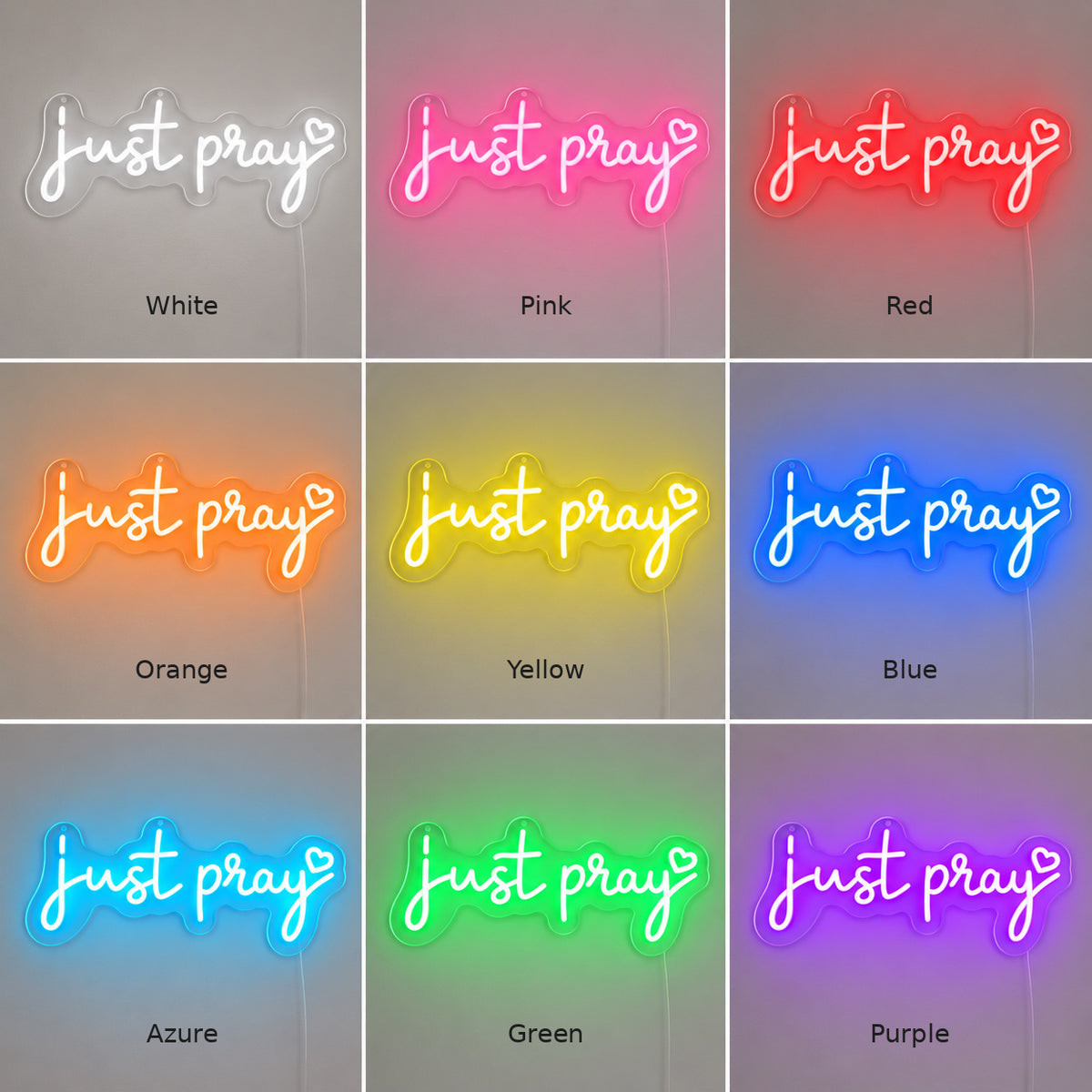 Just Pray LED Neon Sign — image 04