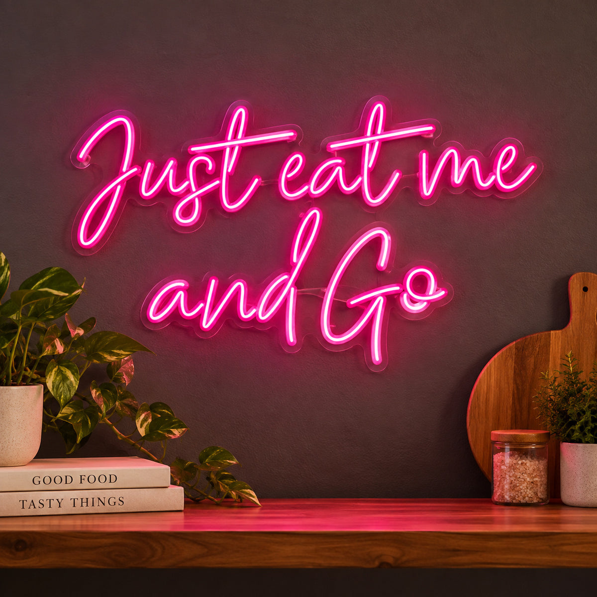 Just Eat Me And Go LED Neon Sign — image 01