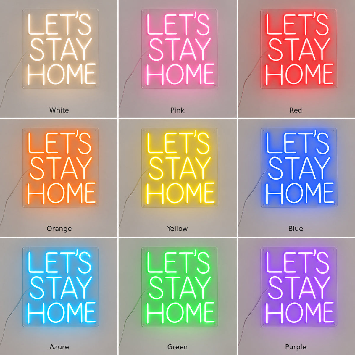 Lets Stay Home LED Neon Sign — image 04