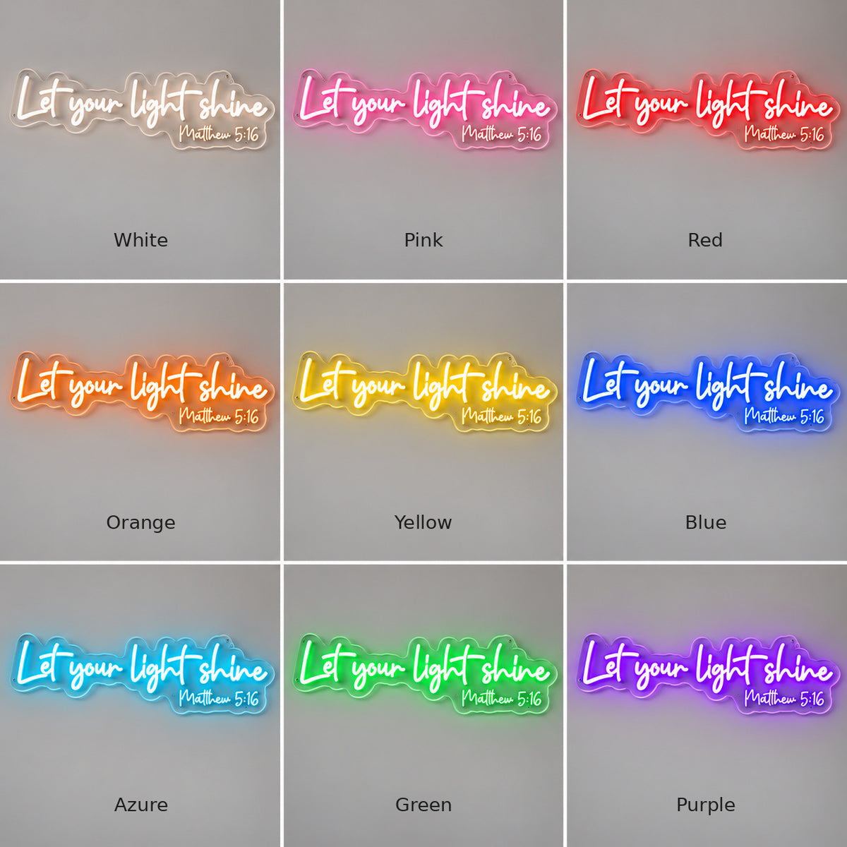 Let Your Light Shine LED Neon Sign — image 04