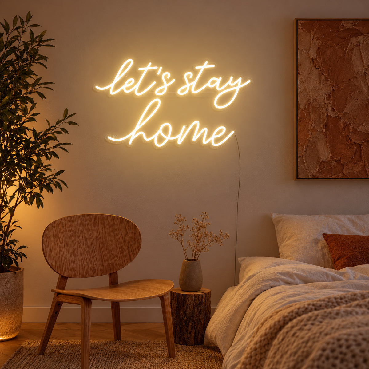 Lets Stay Home Style 048 LED Neon Sign — image 01