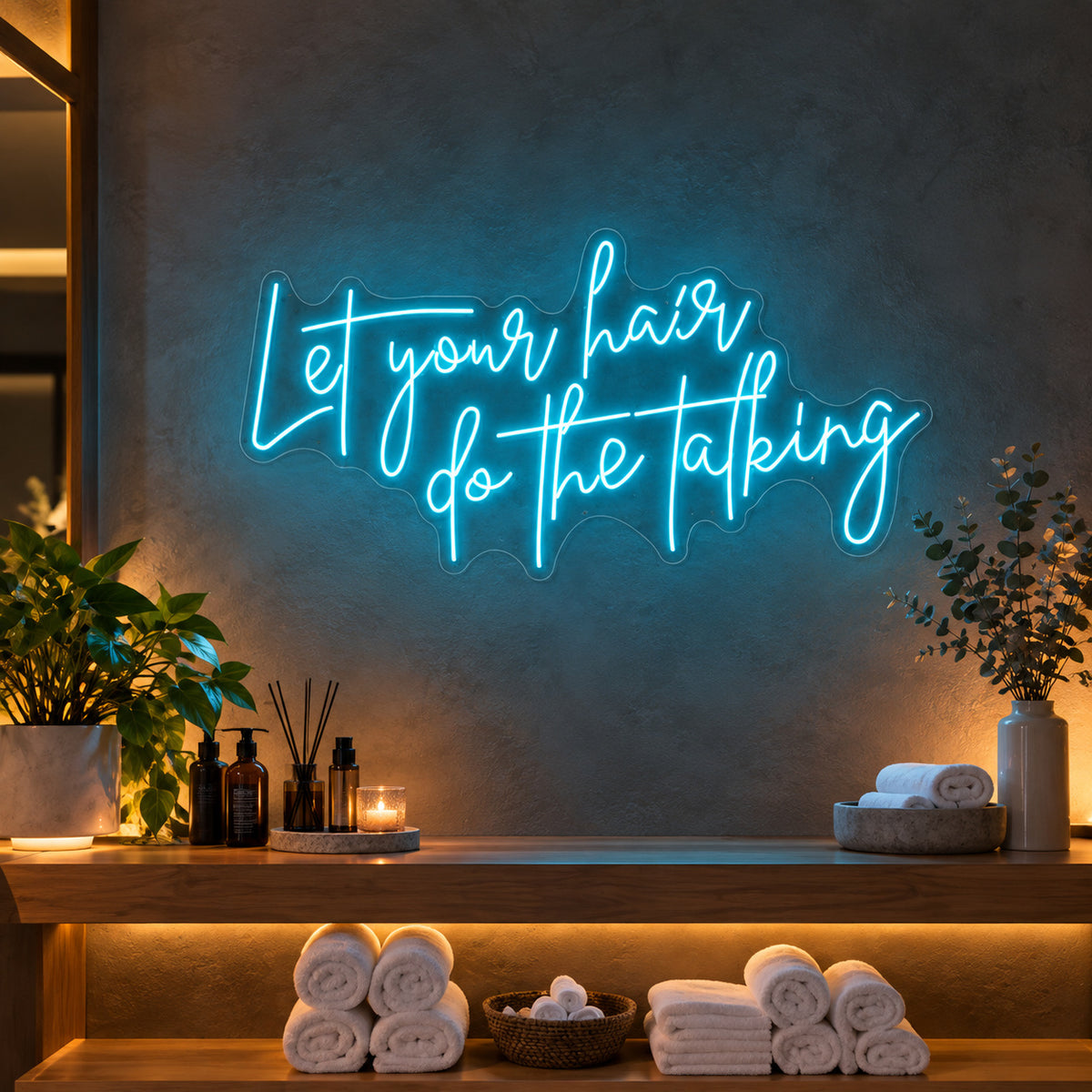 Let Your Hair Do The Talking LED Neon Sign — image 01