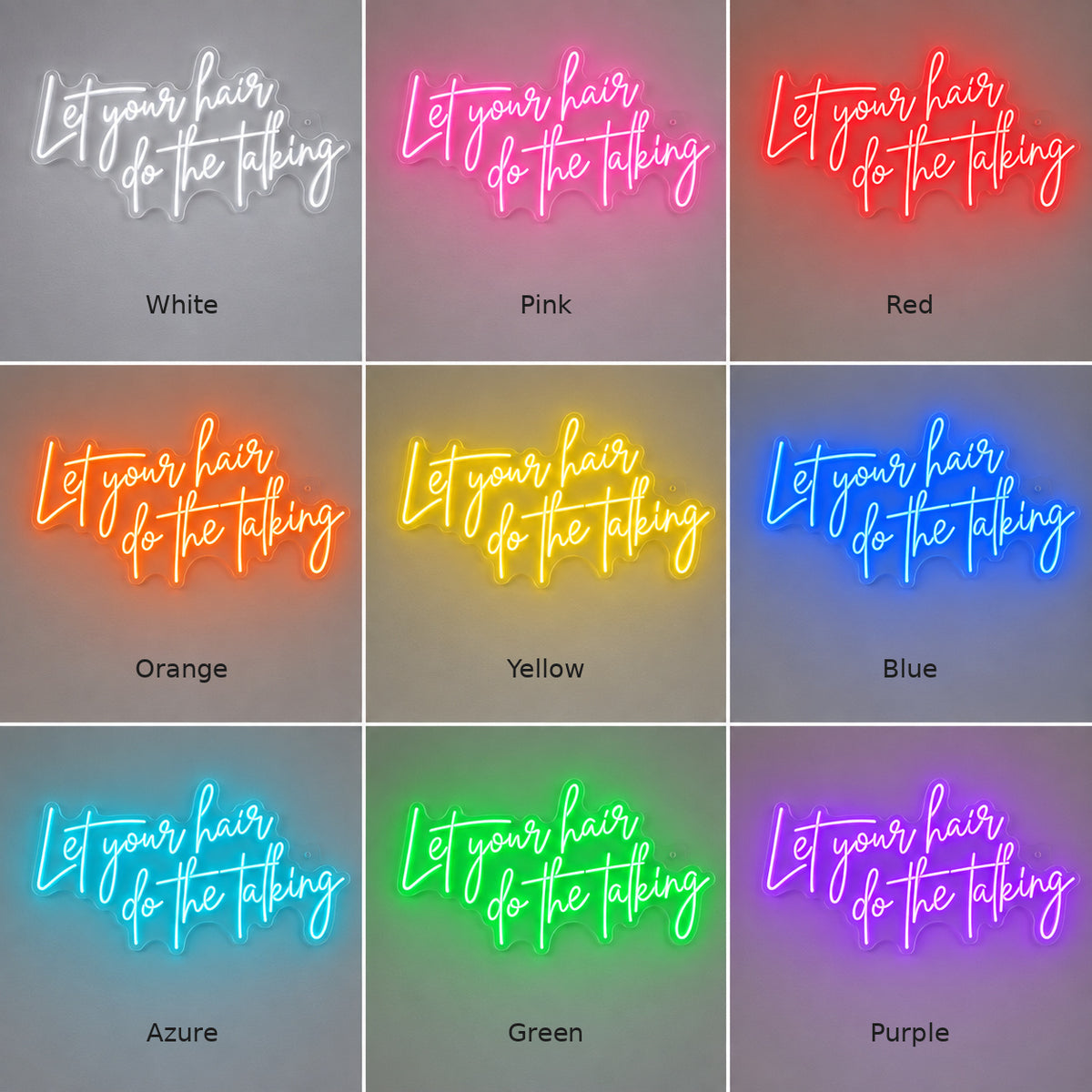 Let Your Hair Do The Talking LED Neon Sign — image 04