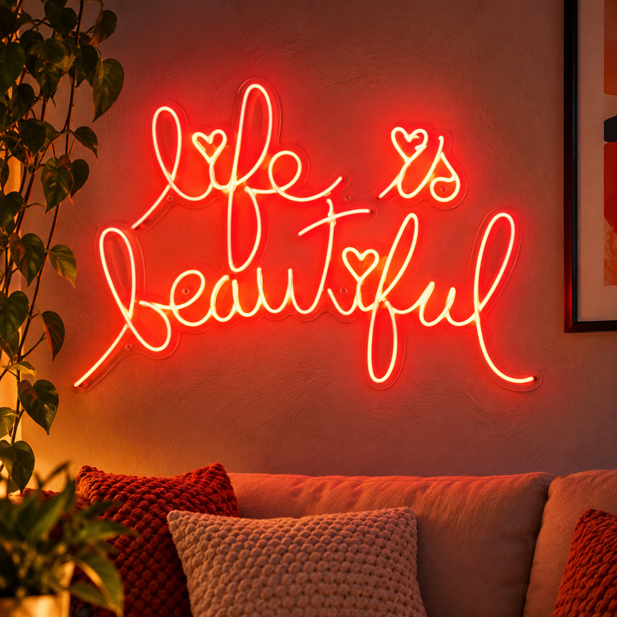 Life Is Beautiful LED Neon Sign — image 01