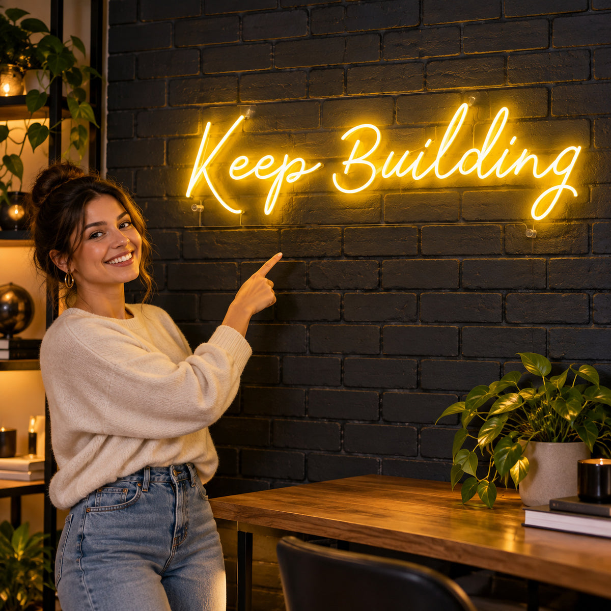 Keep Building LED Neon Sign — image 02