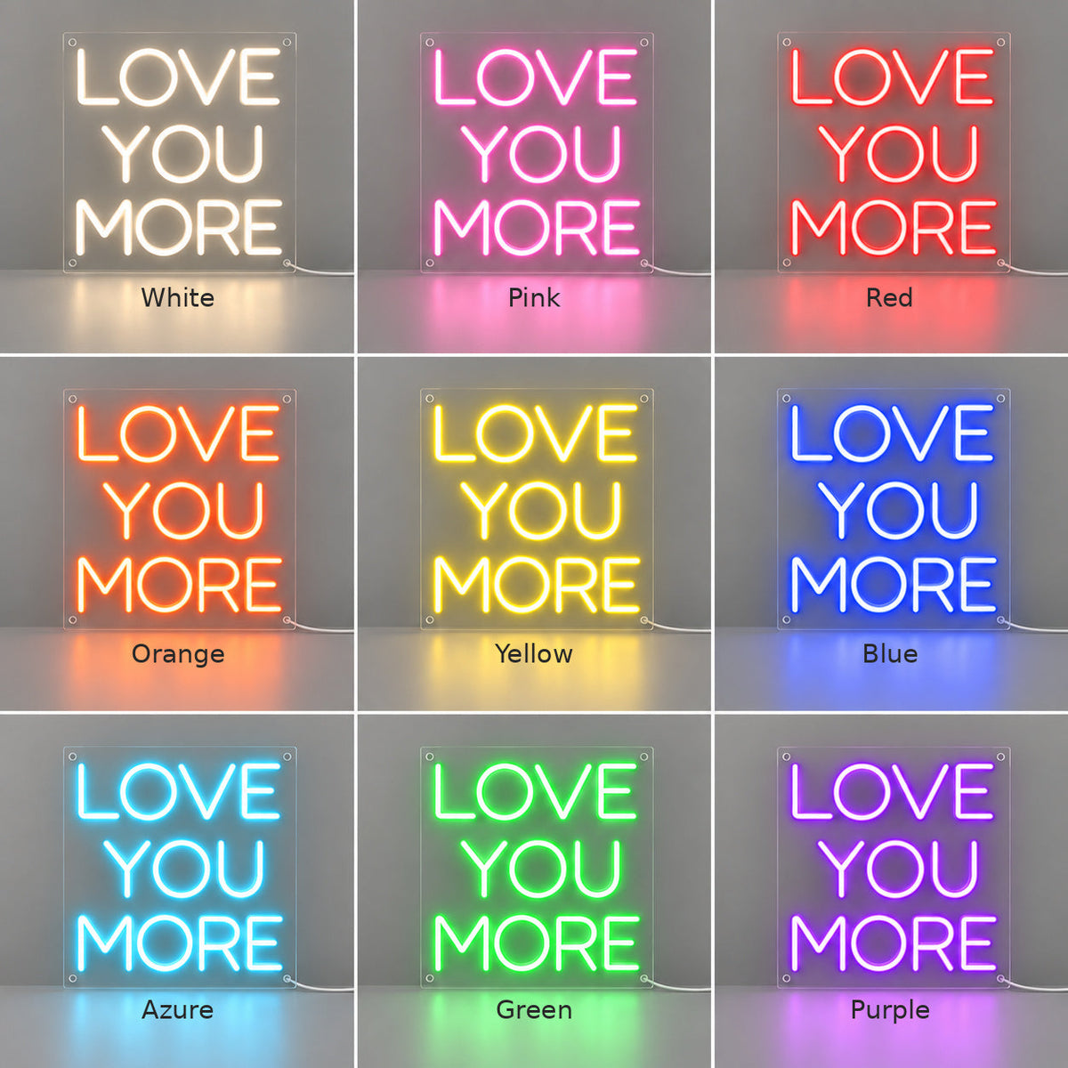 Love You More Warm White LED Neon Sign — image 04