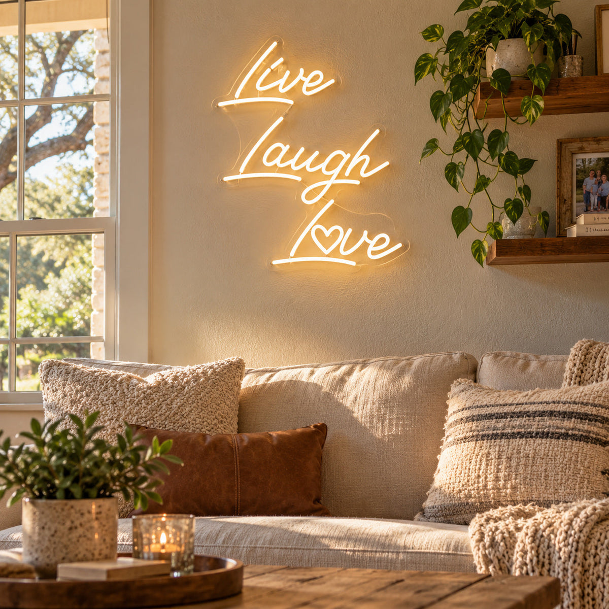 Live Laugh Love LED Neon Sign GARAGE LED NEON SIGN — image 03